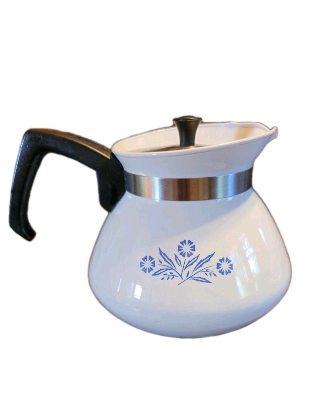 Corningware Blue Cornflower Coffee Tea Pot 6 Cup With Lid Cottage Core Grandma